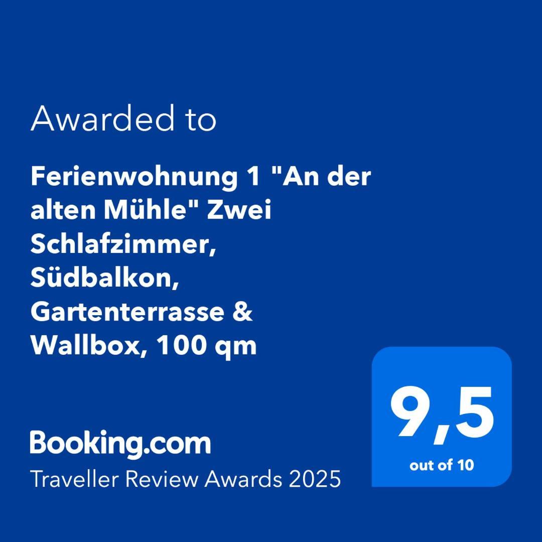 "An Der Alten Muehle 1" Fewo 120 Qm, Zwei Grosse Schlafzimmer, Suedbalkon, Gartenterrasse & Wallbox บัดเบนท์ไฮม์ ภายนอก รูปภาพ
